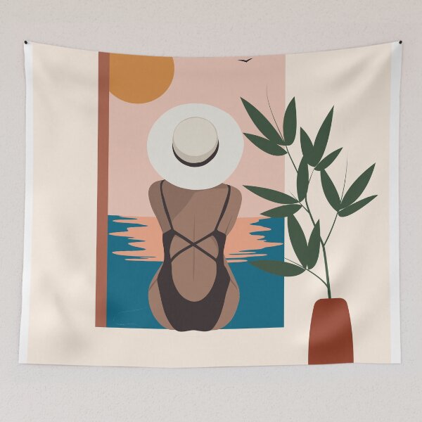 Item preview, Boho woman, woman on hat style designed and sold by Arctic frame studio.