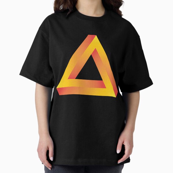 Vista previa del artículo con la obra «Triángulo de Penrose naranja, rojo y amarillo.», diseñado y vendido por professorguru.