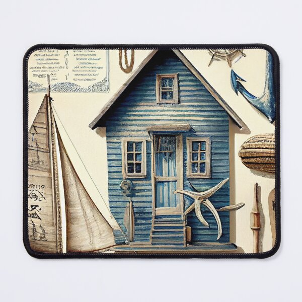 Item preview, Beach House with a Sailboat Old Look designed and sold by Fitbys.