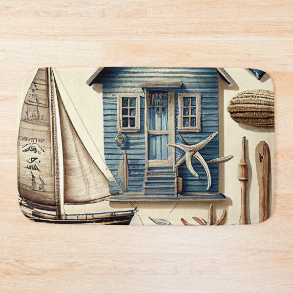 Item preview, Beach House with a Sailboat Old Look designed and sold by Fitbys.