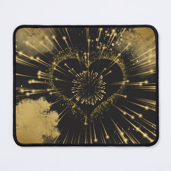 Item preview, black gold stars heart designed and sold by GorLorLar.