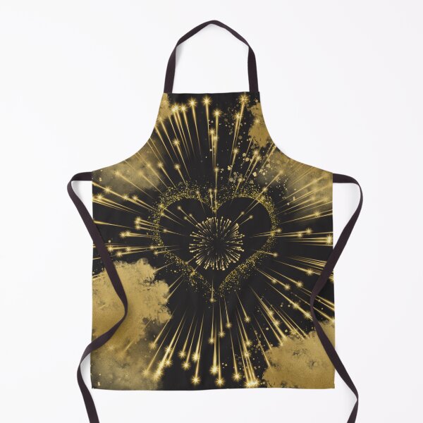Item preview, black gold stars heart designed and sold by GorLorLar.