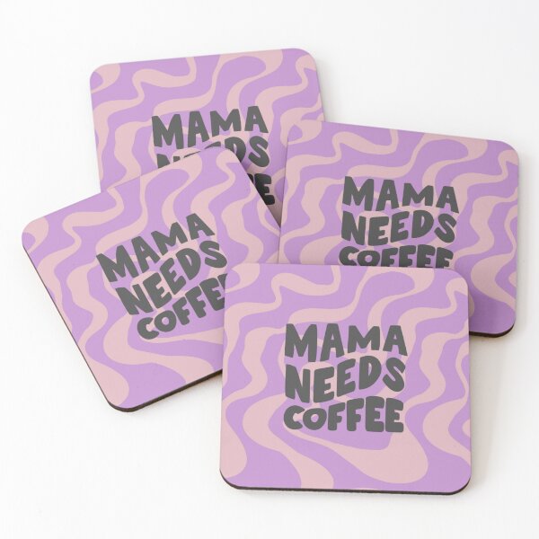 Item preview, mama needs coffee typography beige purple  designed and sold by Anavrisss.