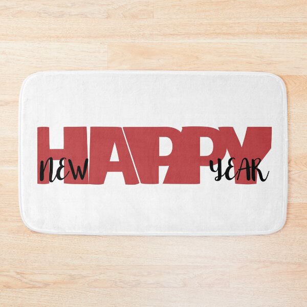 Item preview, HAPPY NEW YEAR CELEBRATION - RED SIMPLE TRENDY WORDING designed and sold by Lu7u.