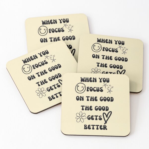 Item preview, when you focus on the good the good gets better beige typography cute minimal trendy positive illustration  designed and sold by Anavrisss.