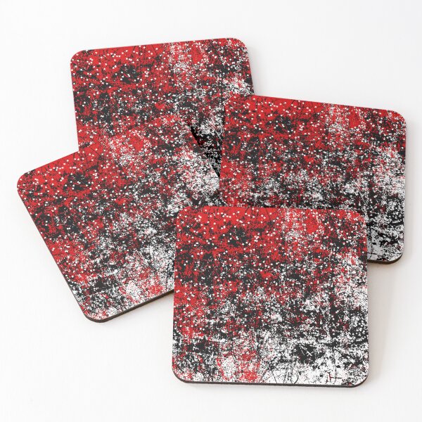 Item preview, Salpicadura de color de textura grunge rojo blanco y negro designed and sold by humnoo.