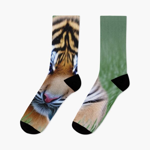 Item preview, Tiger cub on the grass digital portrait   designed and sold by HofTao.
