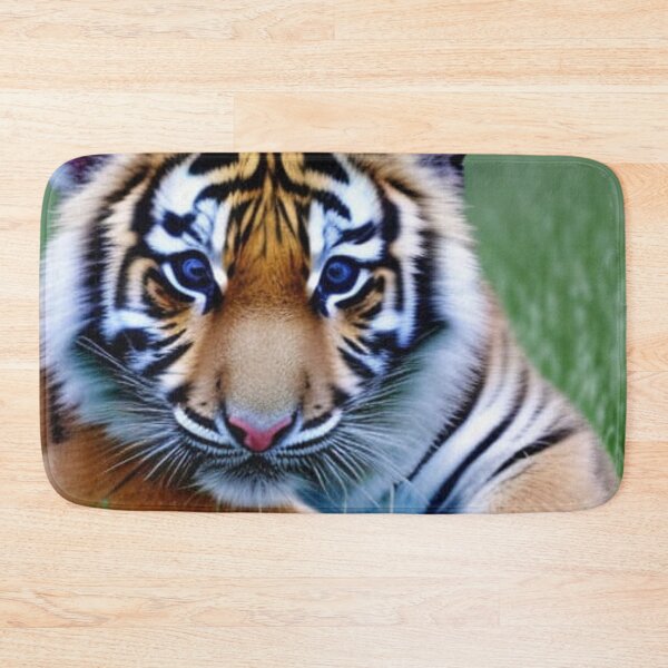 Item preview, Tiger cub on the grass digital portrait   designed and sold by HofTao.
