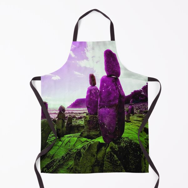 Item preview, Alien Landscape Art Rocky Beach Scene Strange Beach Pebble Towers 1 of 4 designed and sold by Beachy.