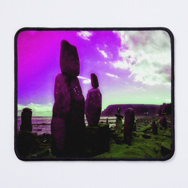 Item preview, Alien Landscape Art Rocky Beach Scene Strange Beach Pebble Towers 2 of 4 designed and sold by Beachy.