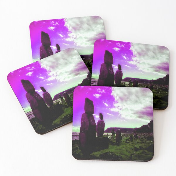 Item preview, Alien Landscape Art Rocky Beach Scene Strange Beach Pebble Towers 2 of 4 designed and sold by Beachy.