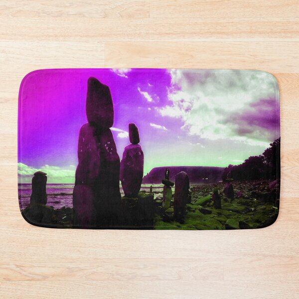 Item preview, Alien Landscape Art Rocky Beach Scene Strange Beach Pebble Towers 2 of 4 designed and sold by Beachy.