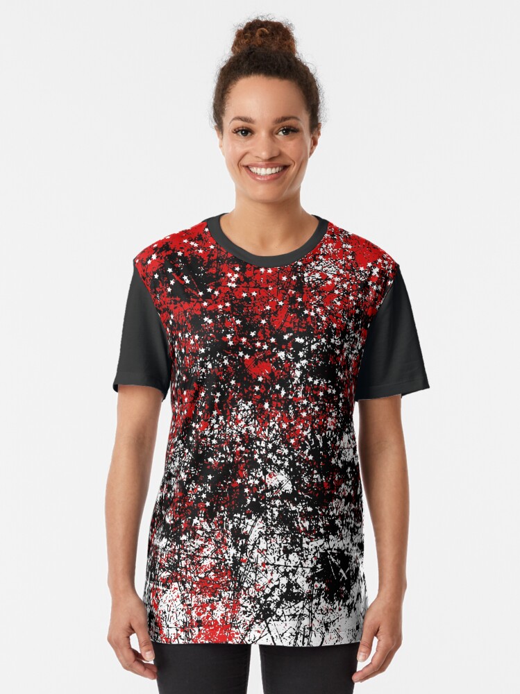 Red White and Black Grunge Texture Color Splash