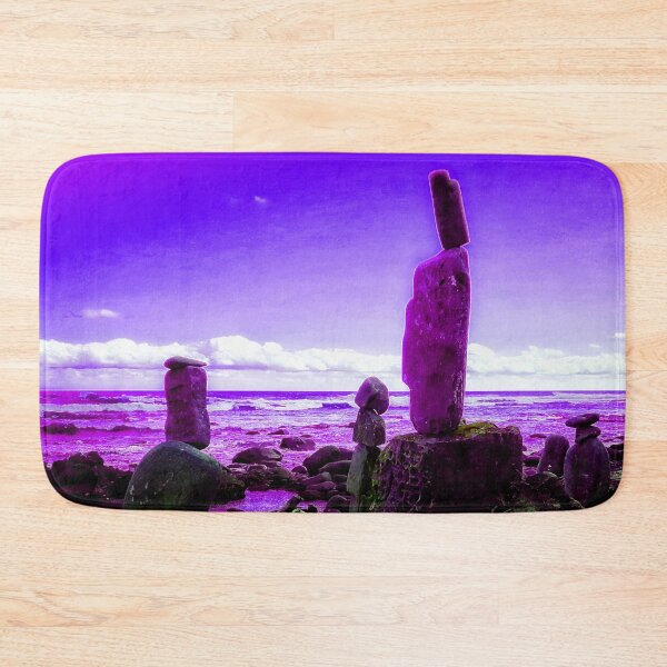 Item preview, Alien Landscape Art Rocky Beach Scene Strange Beach Pebble Towers 3 of 4 designed and sold by Beachy.
