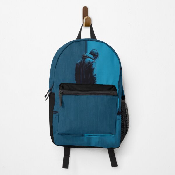 Item preview, Emotive Art: Sad Person in Monochromatic Blue designed and sold by nmichom.