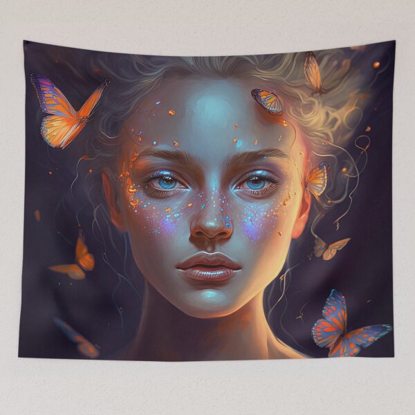 Item preview, Blonde Girl in a Butterfly World designed and sold by Juliascutecornr.
