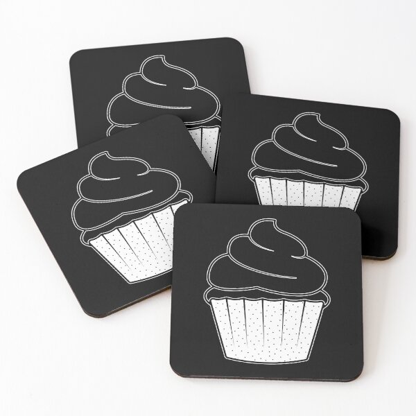 Item preview, Goth Cupcake Pastry Lover Baked Goods Dot Pattern Black Sweets designed and sold by SoccaTamam.