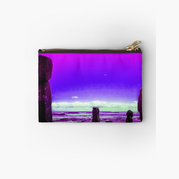 Item preview, Alien Landscape Art Rocky Beach Scene Strange Beach Pebble Towers 4 of 4 designed and sold by Beachy.