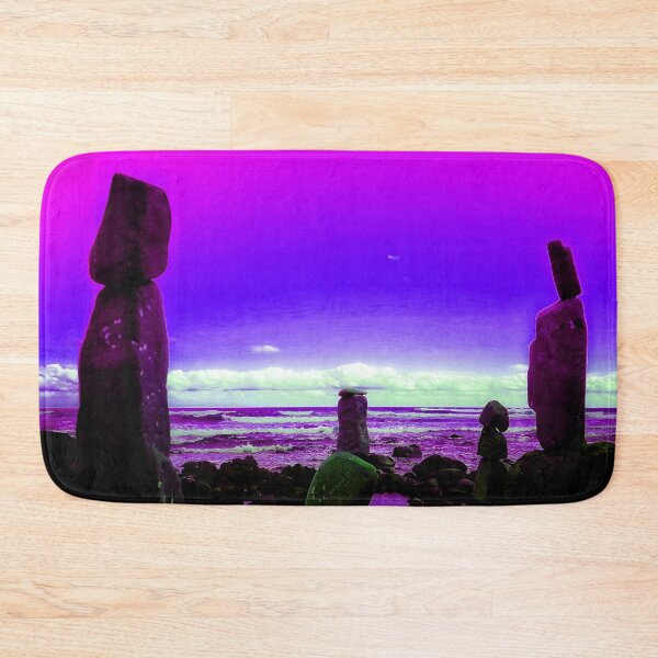 Item preview, Alien Landscape Art Rocky Beach Scene Strange Beach Pebble Towers 4 of 4 designed and sold by Beachy.