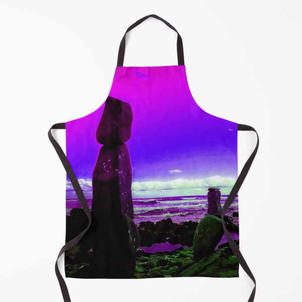 Item preview, Alien Landscape Art Rocky Beach Scene Strange Beach Pebble Towers 4 of 4 designed and sold by Beachy.