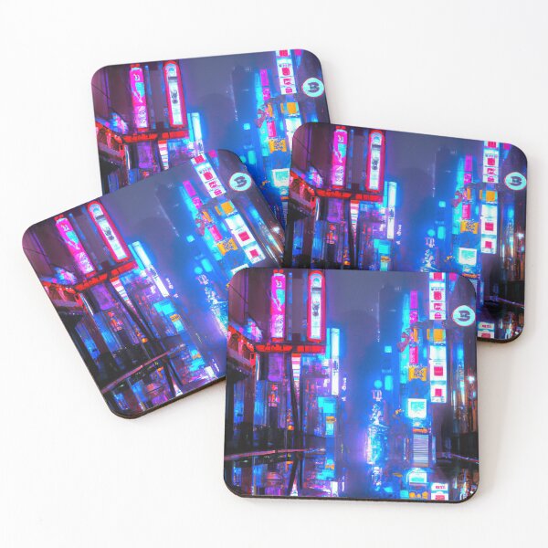 Item preview, Tokyo Street by Night Poster designed and sold by A-I-Mercator.