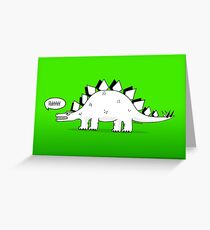 Tarjeta de felicitación Stegosaurus de dibujos animados