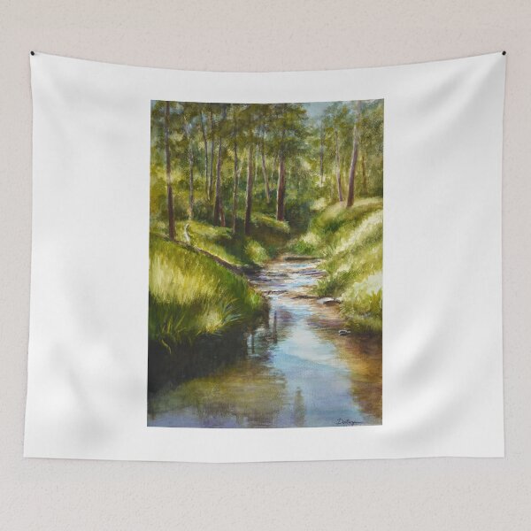 Item preview, Mullum Mullum Creek on a sunny Sunday morning designed and sold by Dai Wynn Fine Art.