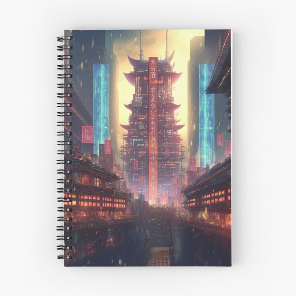 Item preview, Tokyo - Futuristic Temple Cityscape designed and sold by Ozy Art.