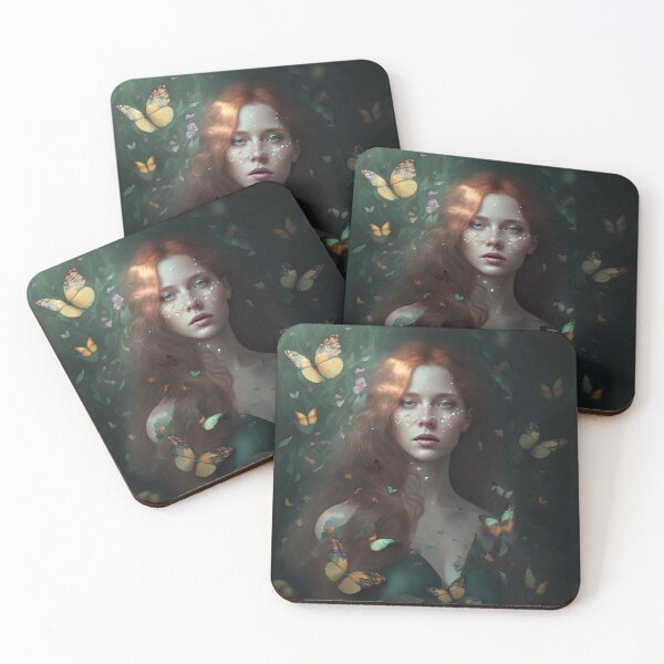 Item preview, Red Headed Woman in a Butterfly World designed and sold by Juliascutecornr.