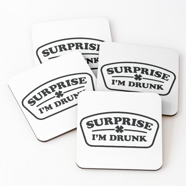 Item preview, Surprise I'm Drunk - Lucky St. Patricks Clover designed and sold by MarkFiveDesign.