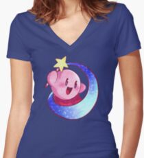Kirby Women's Fitted V-Neck T-Shirt