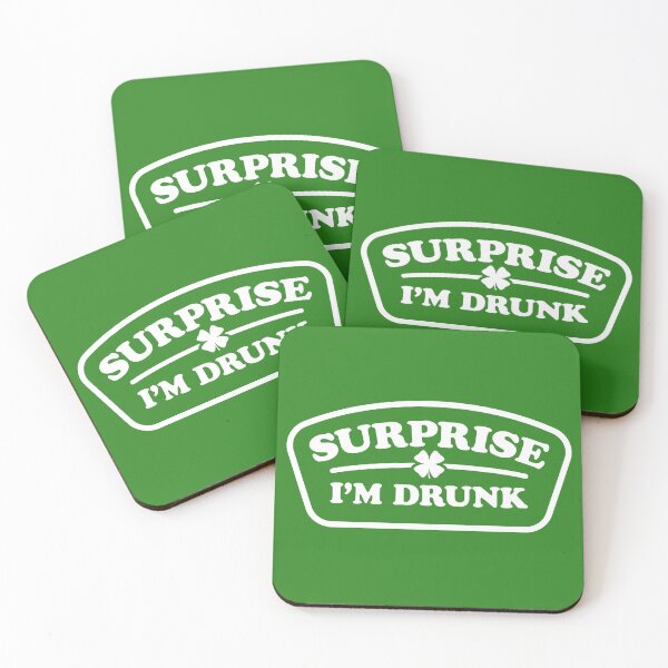 Item preview, Surprise I'm Drunk - Lucky St. Patricks Clover designed and sold by MarkFiveDesign.