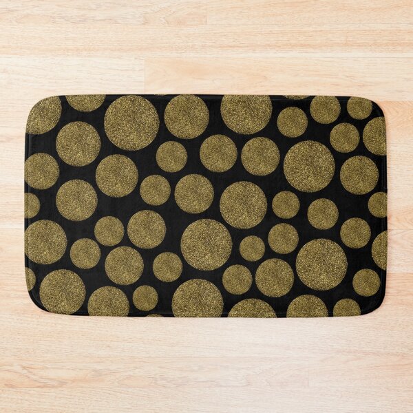 Item preview, gold on black,polka dots,glitter designed and sold by cutecrazytshirt.