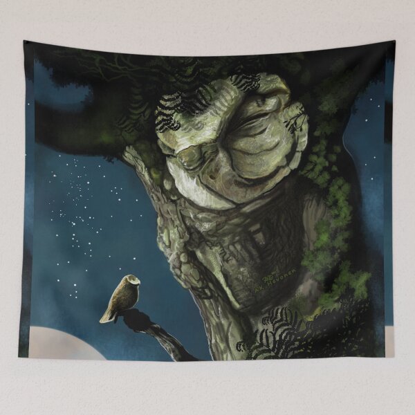 Item preview, The Old Owl Tree designed and sold by AK-Hevonen.