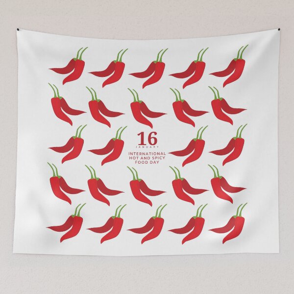 Item preview, January 16th International Hot and Spicy Food Day designed and sold by CarlottaLai.