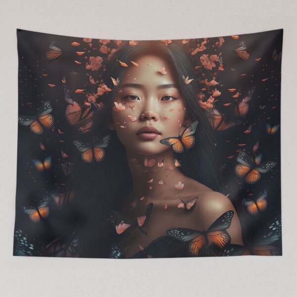 Item preview, Asian Girl in a Butterfly World designed and sold by Juliascutecornr.