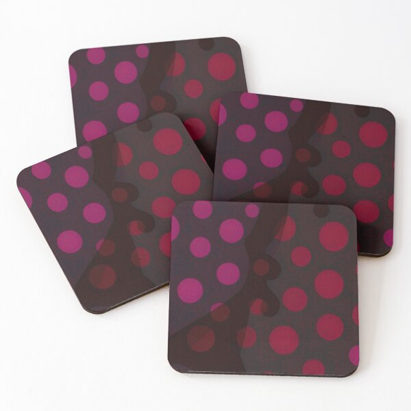 Item preview, Red Dots Black Background Pattern designed and sold by bandjdesigns.