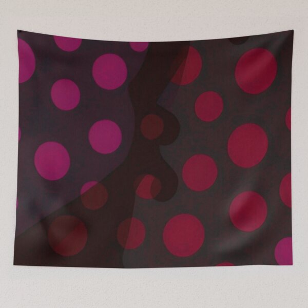 Item preview, Red Dots Black Background Pattern designed and sold by bandjdesigns.