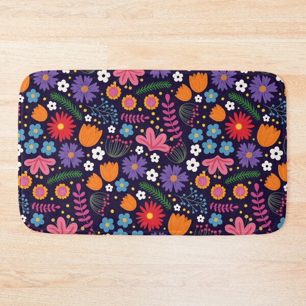 Item preview, Colourful Flowers seamless pattern designed and sold by UnicornParty.