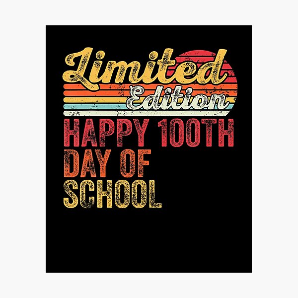 Item preview, Retro Vintage Happy 100th Day Of School Teacher 100 days designed and sold by RobinSowa.