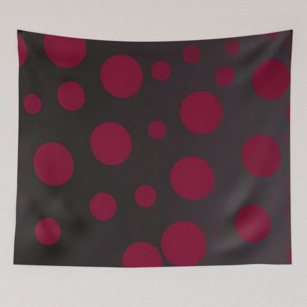 Item preview, Red Dots Black Background Pattern Design designed and sold by bandjdesigns.