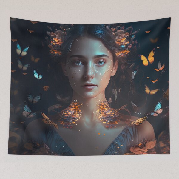 Item preview, Young Girl in a Butterfly World designed and sold by Juliascutecornr.