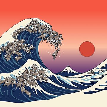 Artwork thumbnail, The Great Wave of Sloth by Huebucket
