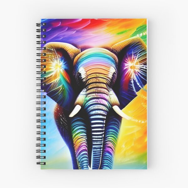 Artikelvorschau, Regenbogen-Elefant in leuchtenden Farben entworfen und verkauft von Nitram1990.