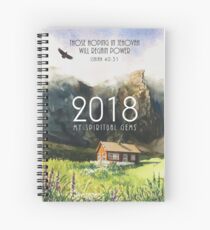 2018 Year Text Design no. 5 (ENGLISH) Spiral Notebook