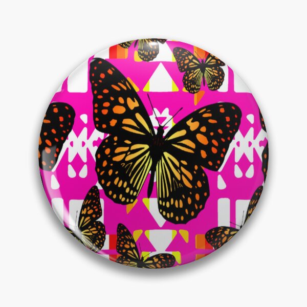 Item preview, Hot Pink  / White  / Fire Color  Native Butterfly Blanket Print  designed and sold by JMWCD.