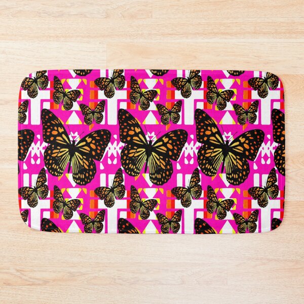 Item preview, Hot Pink  / White  / Fire Color  Native Butterfly Blanket Print  designed and sold by JMWCD.