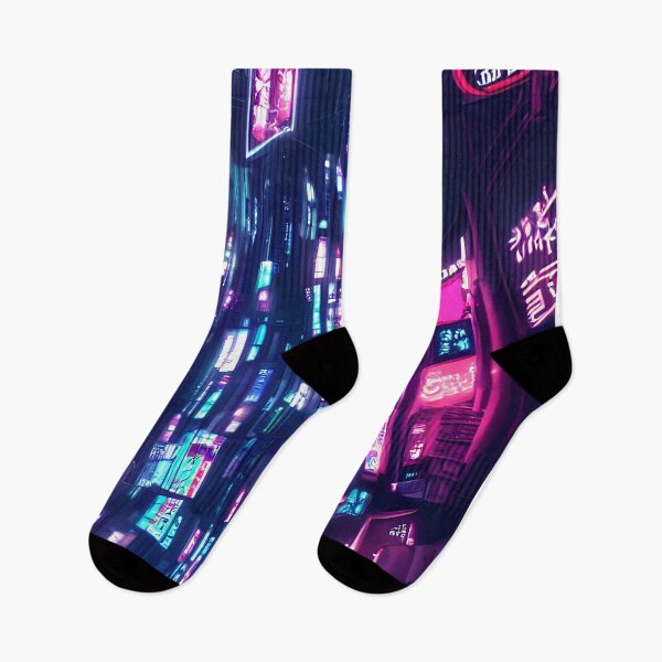 Item preview, Cyber city view neon lights in beautiful night 2 designed and sold by vishalraifx.