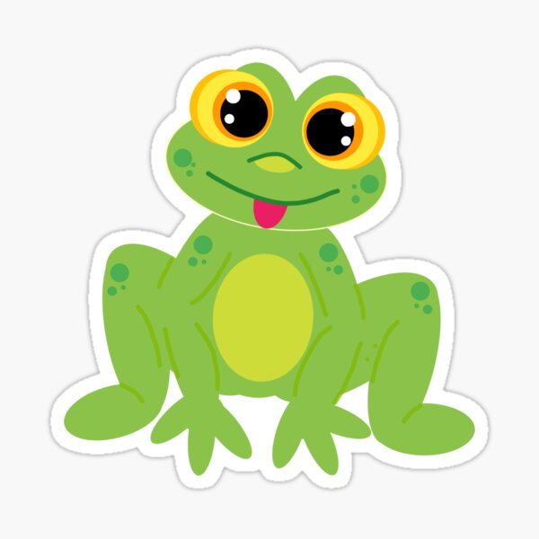 Frog Costume Frog Catcher Frog Hunter Funny Frog' Sticker