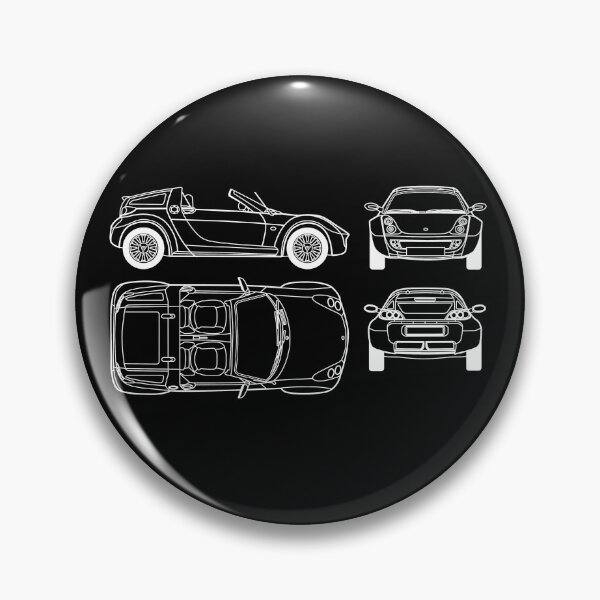 Item preview, Smart Roadster Drawing White Lines designed and sold by Smart-Racer.